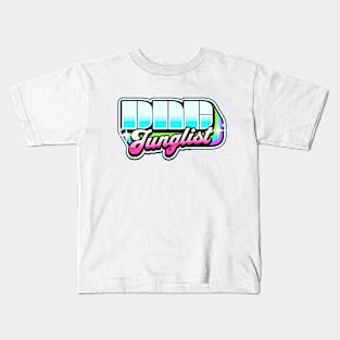 DNB - Junglist Y2K Rainbow Drop Shadow (pink/blue) Kids T-Shirt